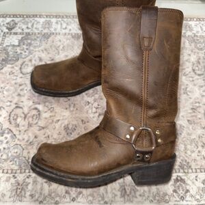 Durango Harness Boots Mens 7.5 EE Wide Brown Leather Motorcycle Boots